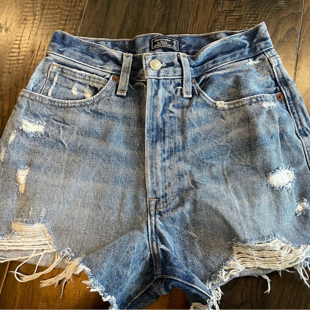Abercrombie & Fitch Blue Jean Shorts Distressed Vintage Style